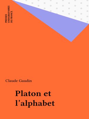 cover image of Platon et l'alphabet